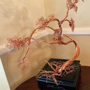 Copper Wire Bonsai Tree Sculpture